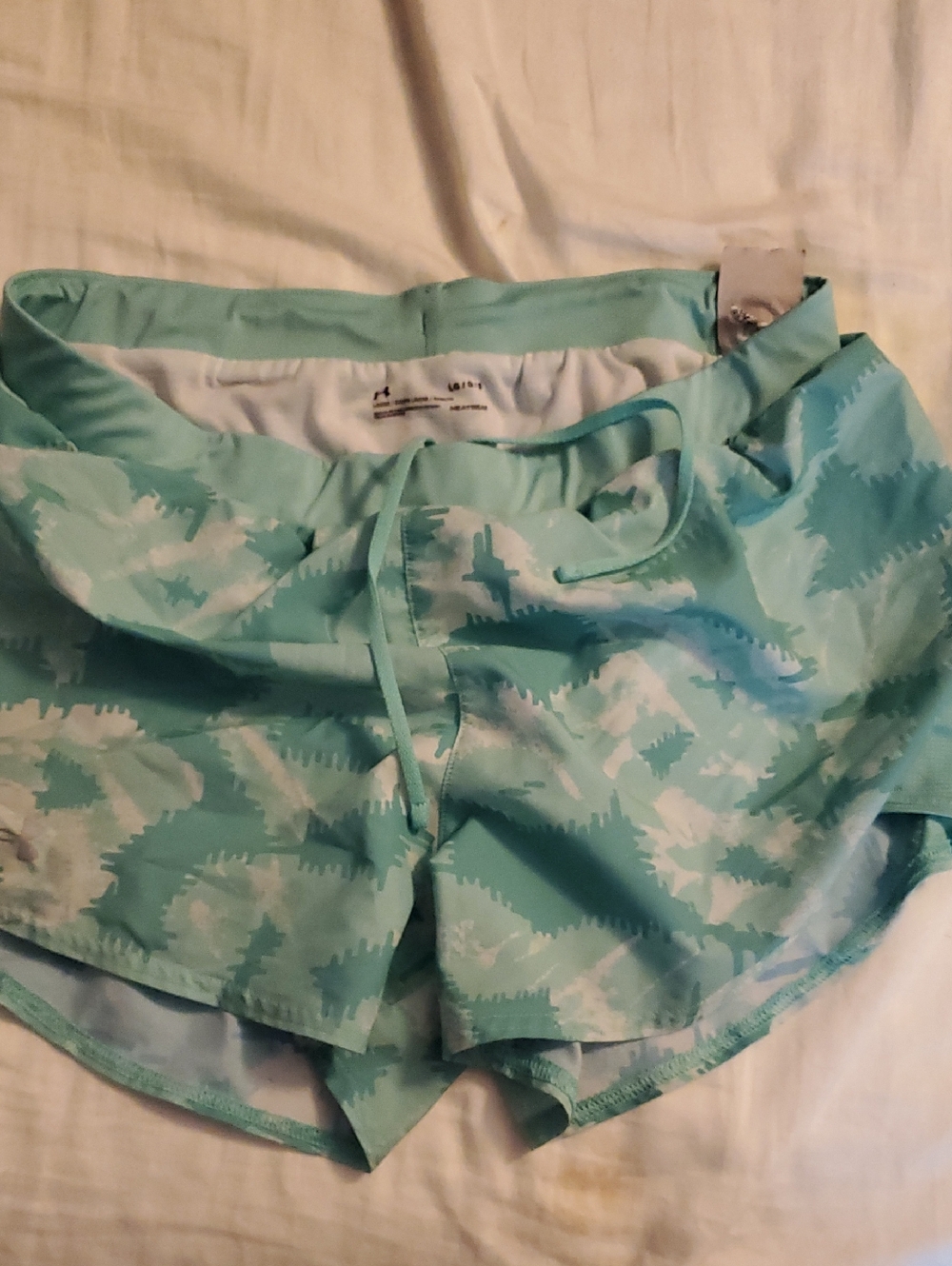 LG Mint Green Patterned Athletic Shorts